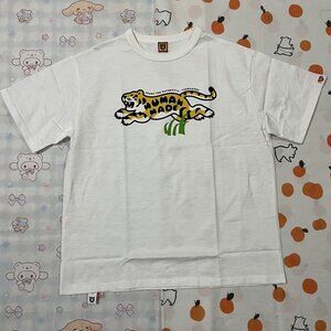Human Made Leopard Print White Short-Sleeve T-Shirt